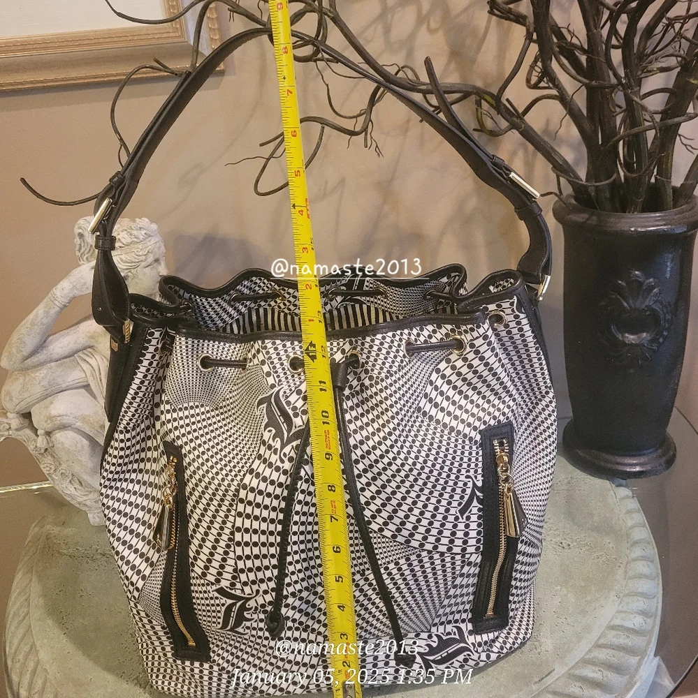 L.A.M.B. by Gwen Stefani Broadgate Samburu Hobo Bucket Bag Designer #71 - Picture 11 of 13